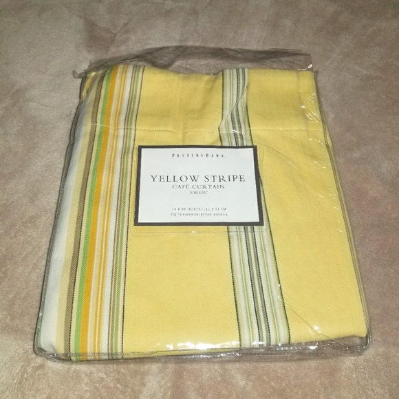 Pottery Barn Accents New Pottery Barn Yellow Stripe Tie Top Cafe